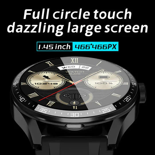 PowerBand GT5 - 2 in 1 Smartwatch + Earbuds
